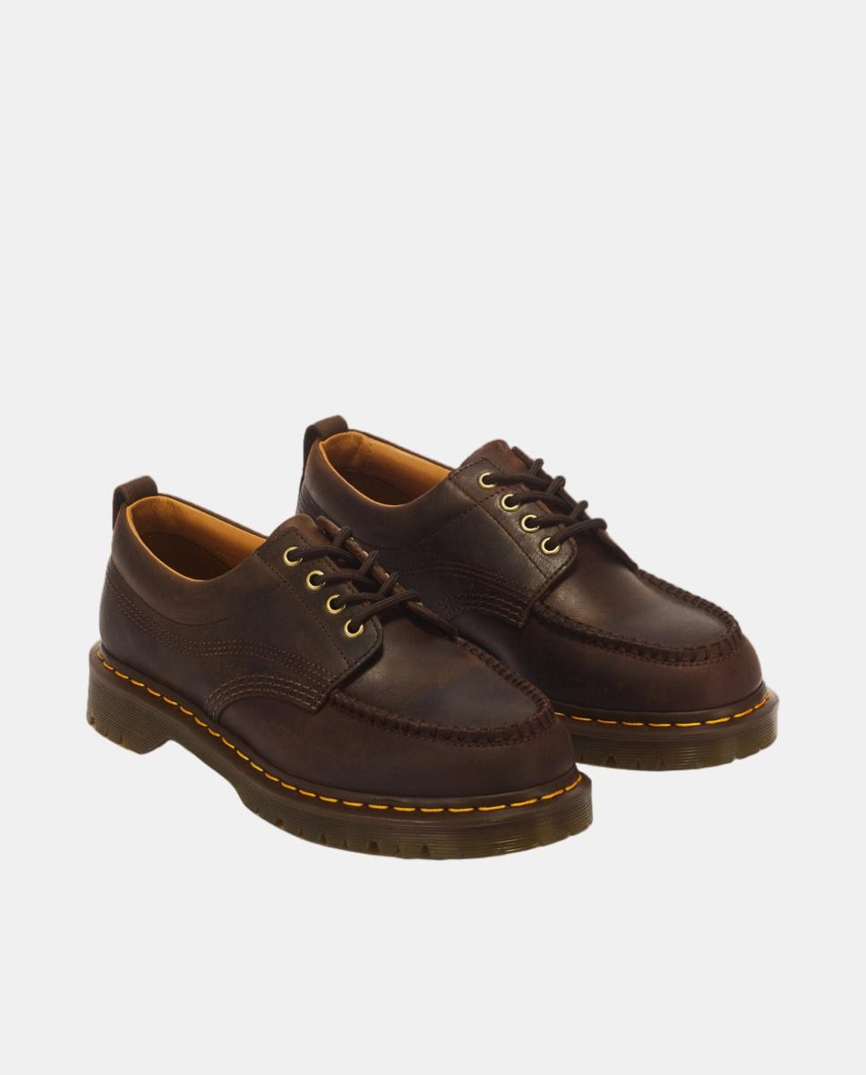 Sapatos Lowell em Pele Crazy Horse Castanho taupe-2