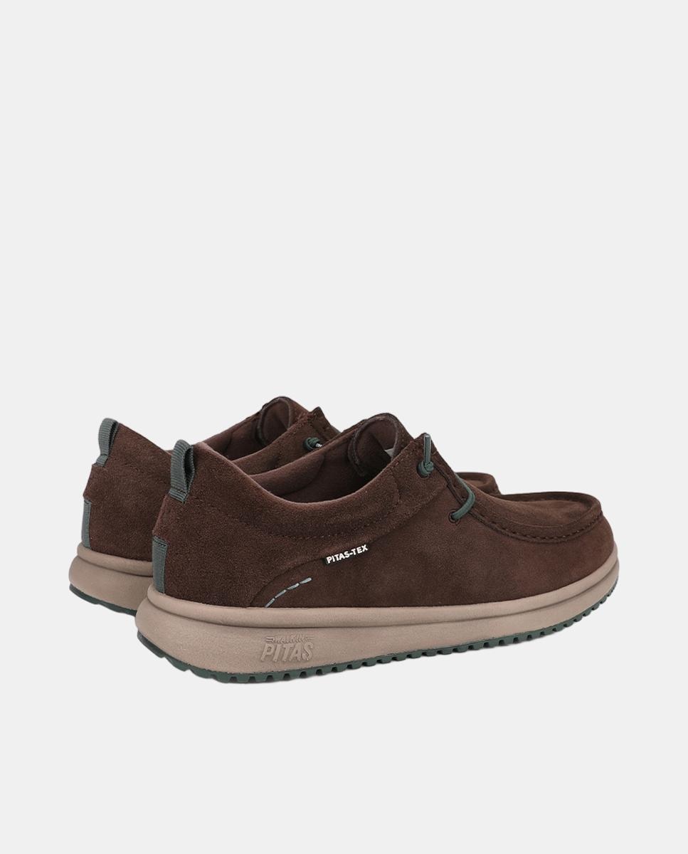 Zapato de hombre tipo wallabi easy-on - Walk In Pitas - Marrón oscuro Marrón oscuro-3