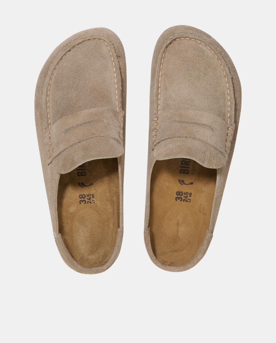 Mocassins Abertos em Croute Castanho taupe-2