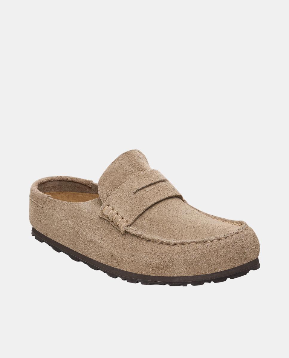 Mocassins Abertos em Croute Castanho taupe-3