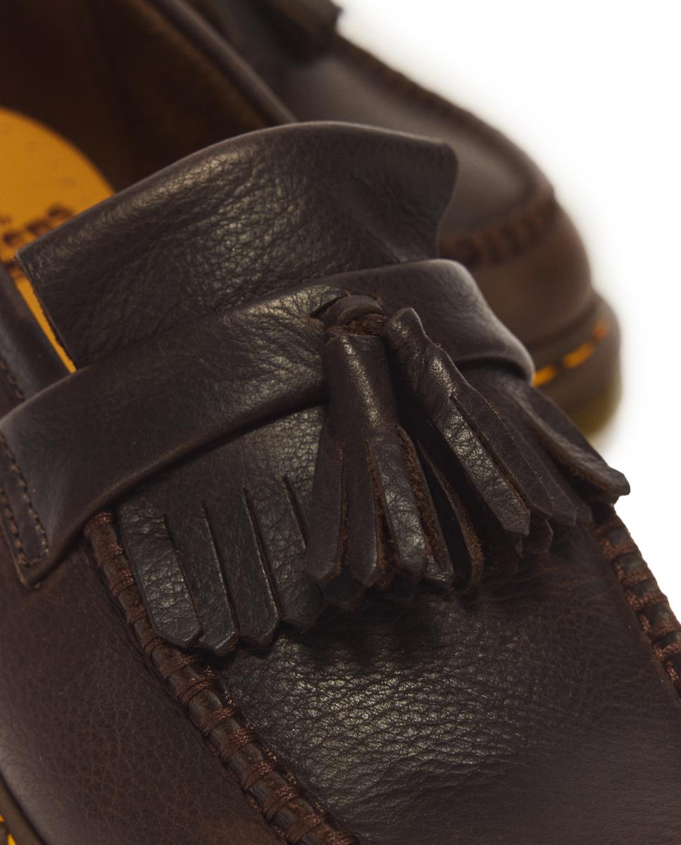 Mocassins Adrian Yellow Stitch em Pele Ambassador Castanho-escuro-4