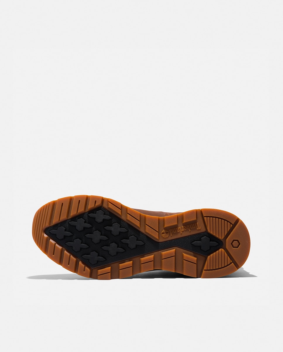 Botins Chukka Sprint Trekker com Fecho de Atacadores e em Pele Castanho-escuro-8