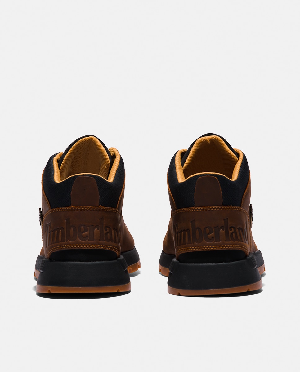 Botins Chukka Sprint Trekker com Fecho de Atacadores e em Pele Castanho-escuro-10