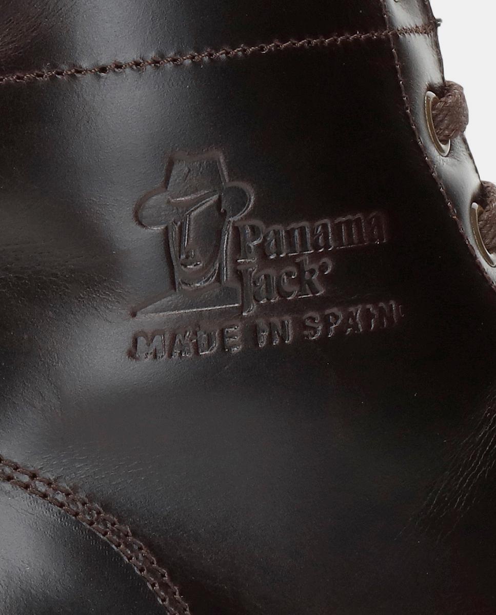 Botins em Pele com Forro de Pelo Natural Castanho-escuro-6