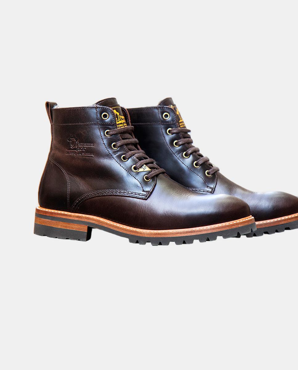 Botins em Pele com Forro de Pelo Natural Castanho-escuro-10