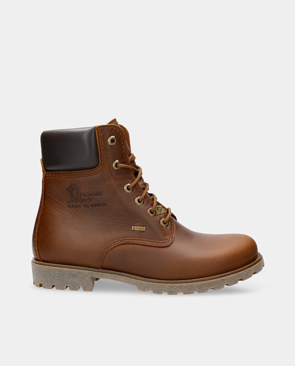 Botas em pele Waterproof castanhas com Gore-Tex Castanho-1