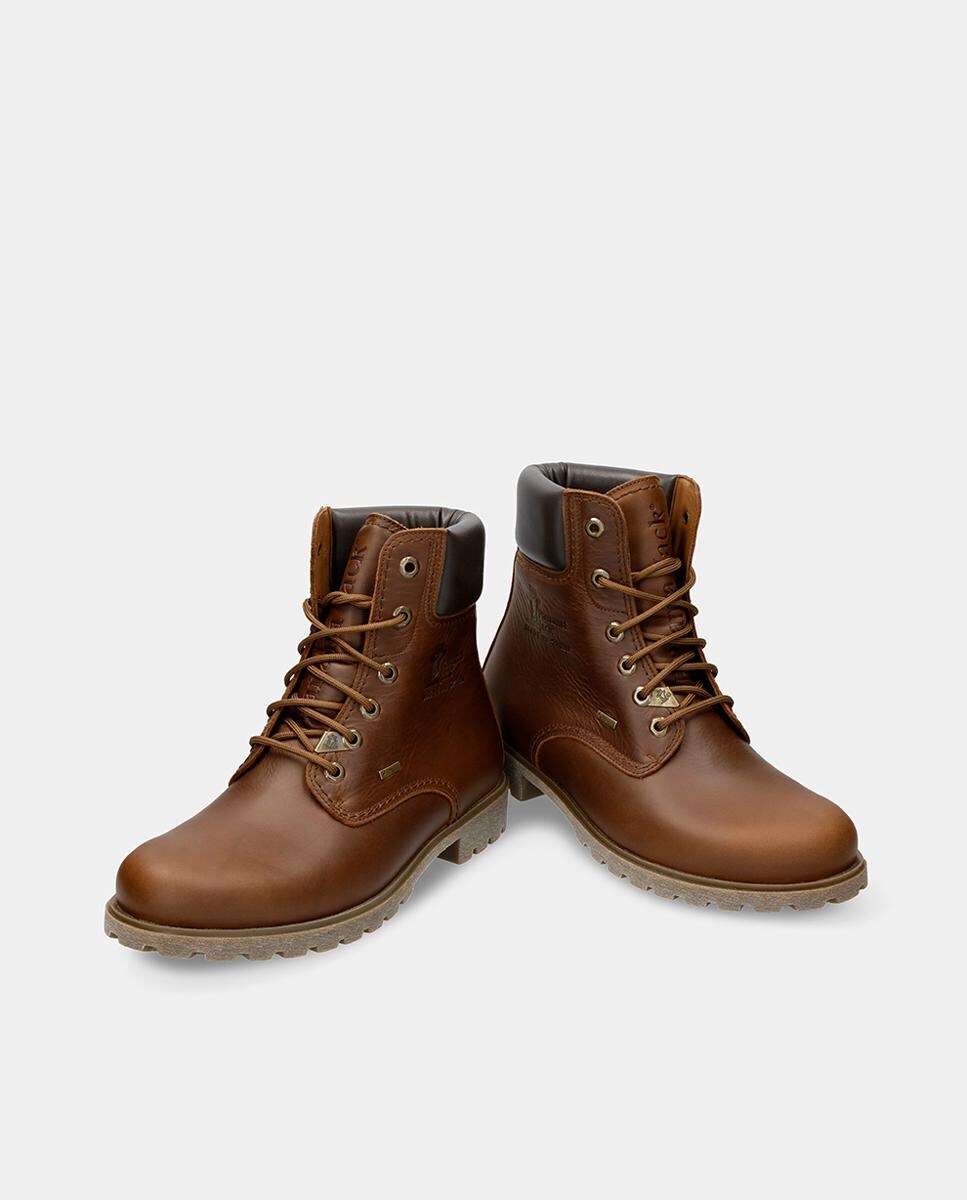 Botas em pele Waterproof castanhas com Gore-Tex Castanho-2