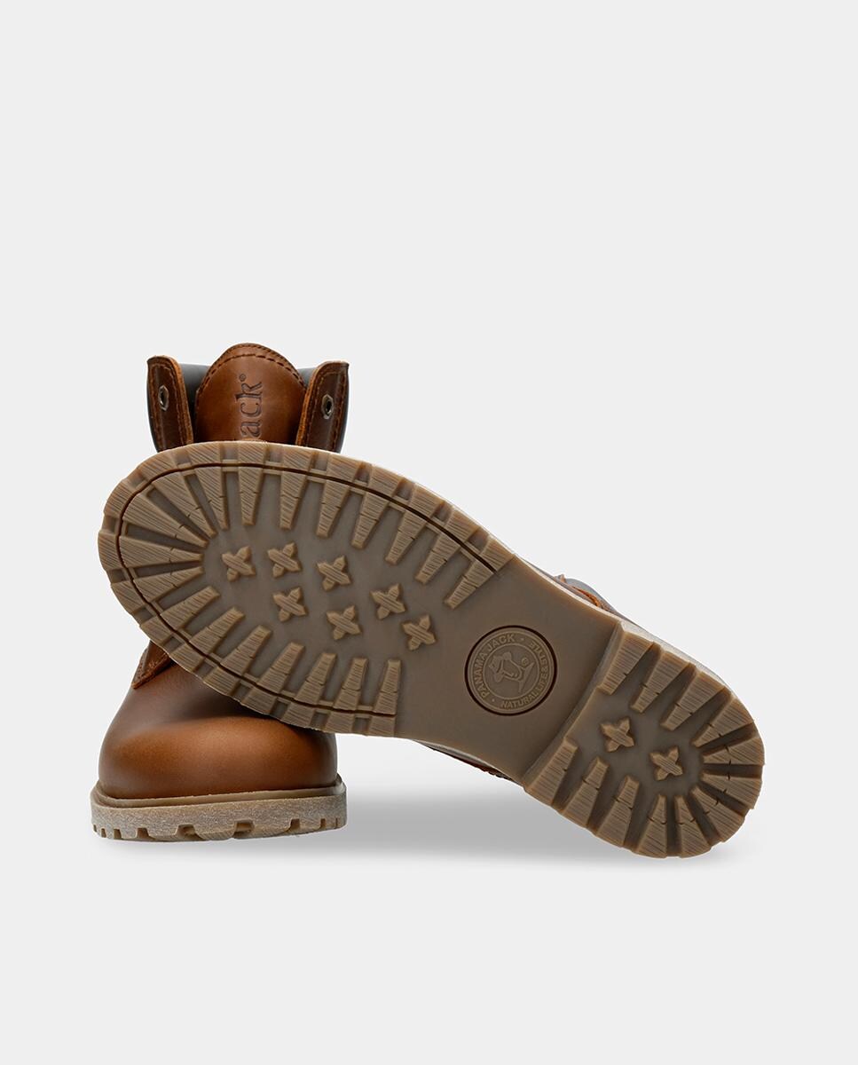 Botas em pele Waterproof castanhas com Gore-Tex Castanho-3