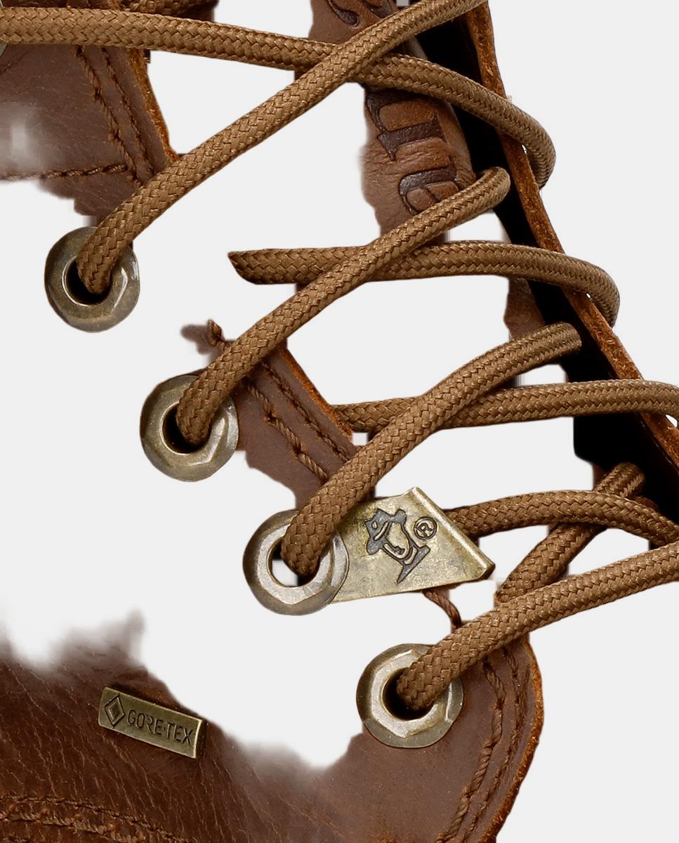 Botas em pele Waterproof castanhas com Gore-Tex Castanho-6