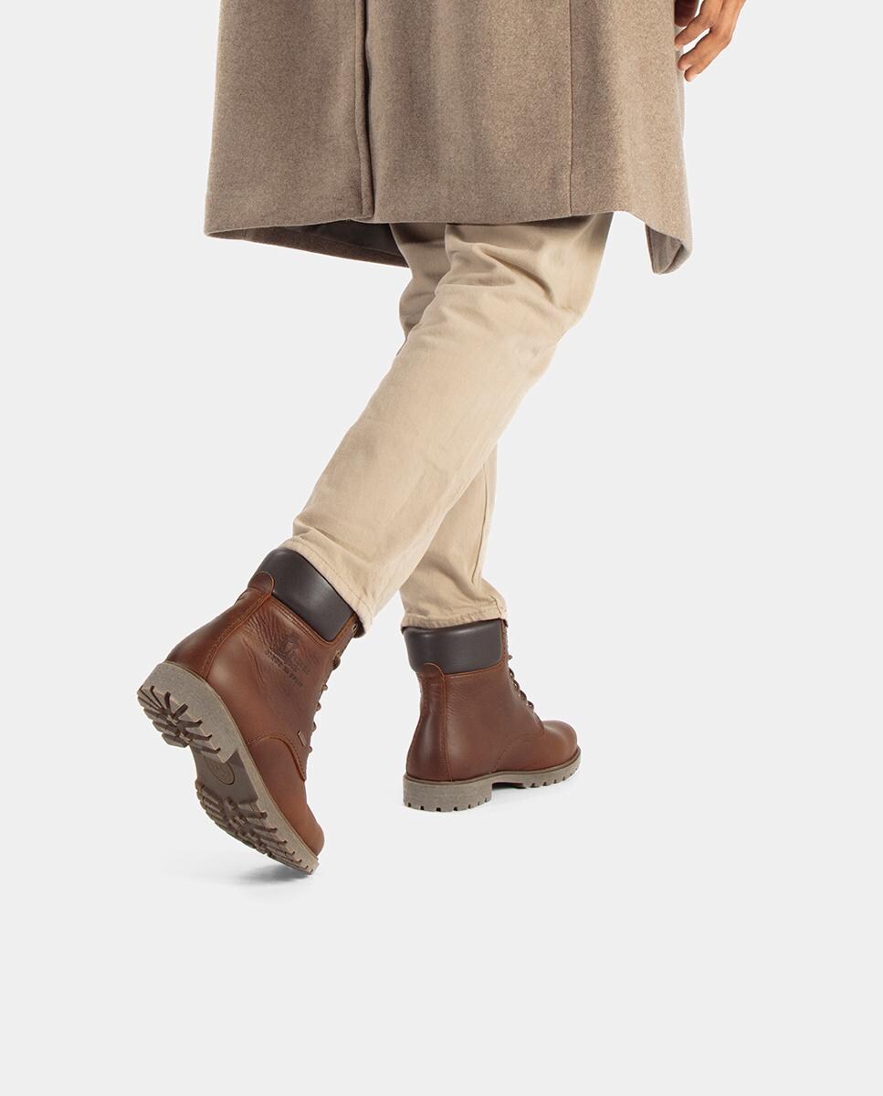 Botas em pele Waterproof castanhas com Gore-Tex Castanho-7