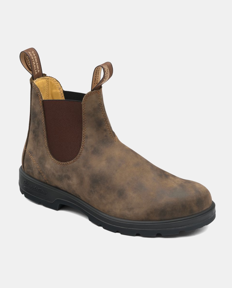 Botas Chelsea em Pele Castanho-2