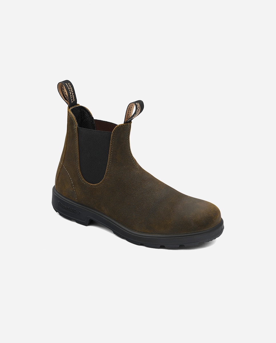 Botas Chelsea em Pele Caqui-2