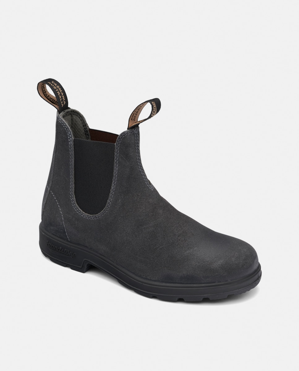 Botas Chelsea em Pele Cinzento-2