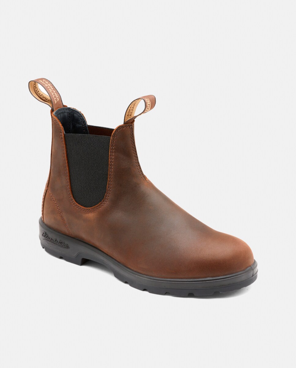 Botas Chelsea em Pele Castanho-2