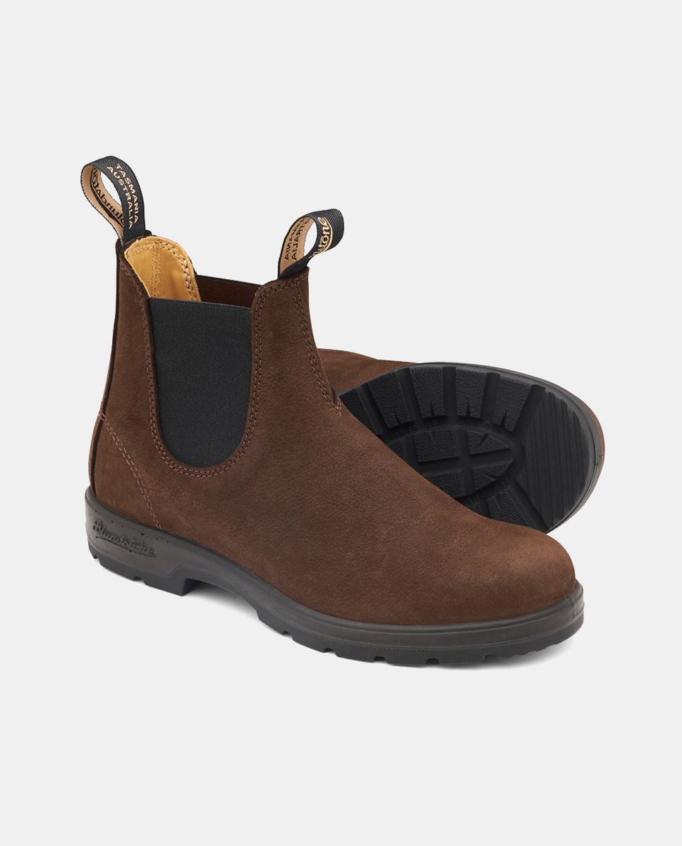 Botas Chelsea em Pele Castanho-2