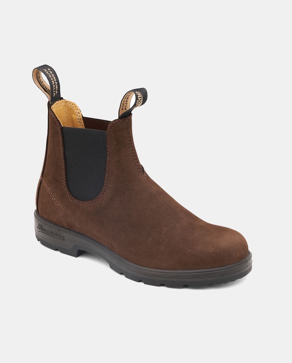 Botas Chelsea em Pele Castanho-3