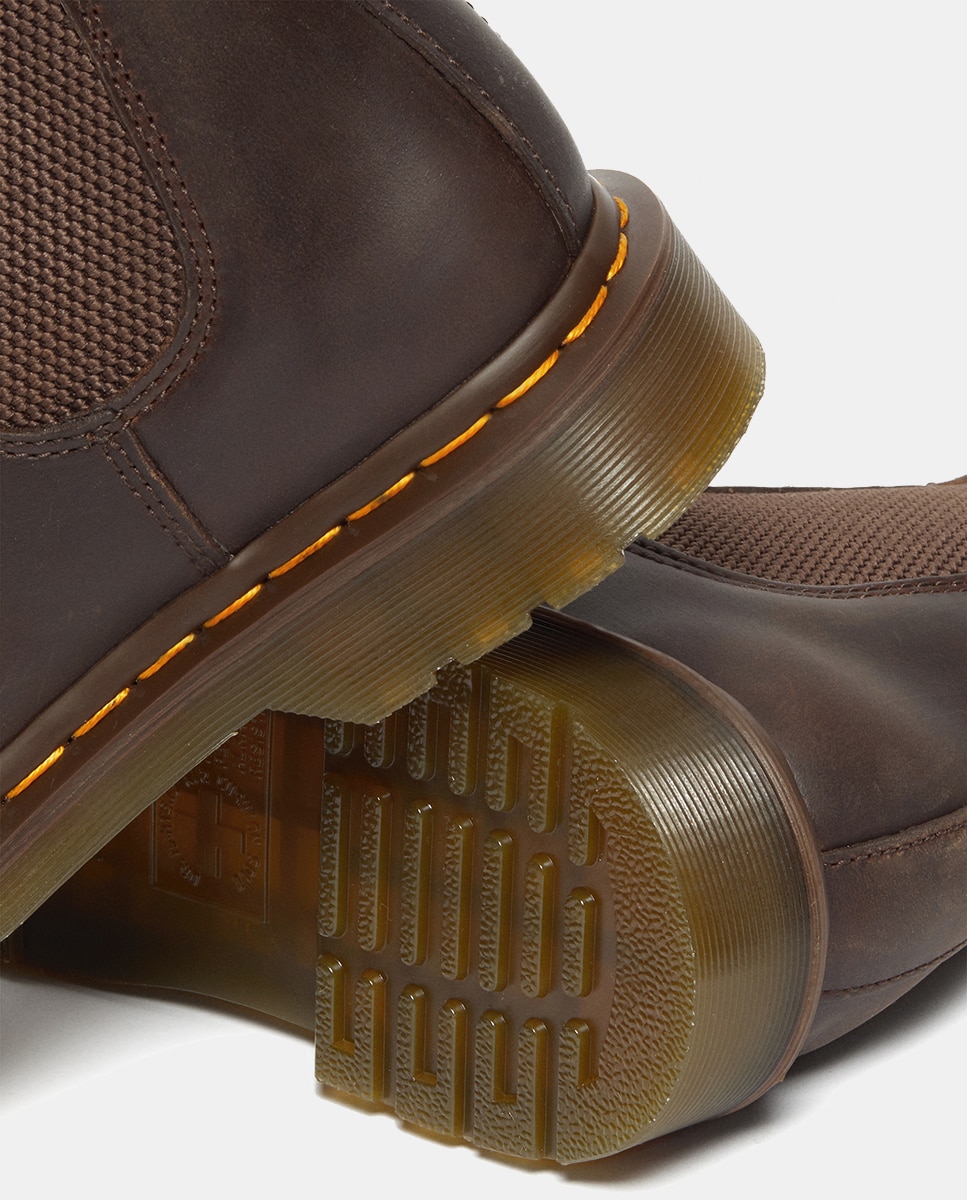 Botas Chelsea 2976 Yellow Stitch em Pele Crazy Horse Castanho-escuro-5