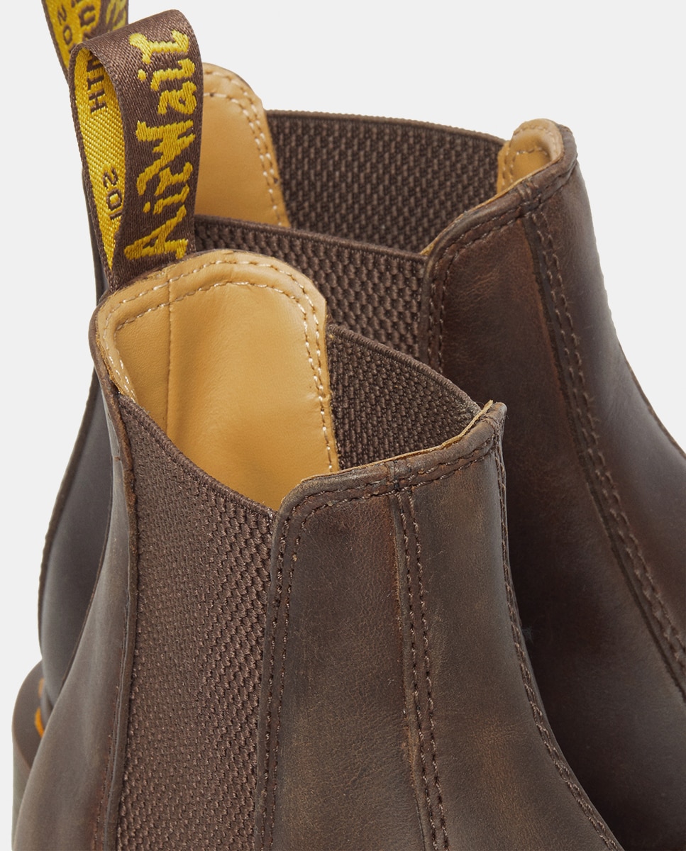 Botas Chelsea 2976 Yellow Stitch em Pele Crazy Horse Castanho-escuro-6