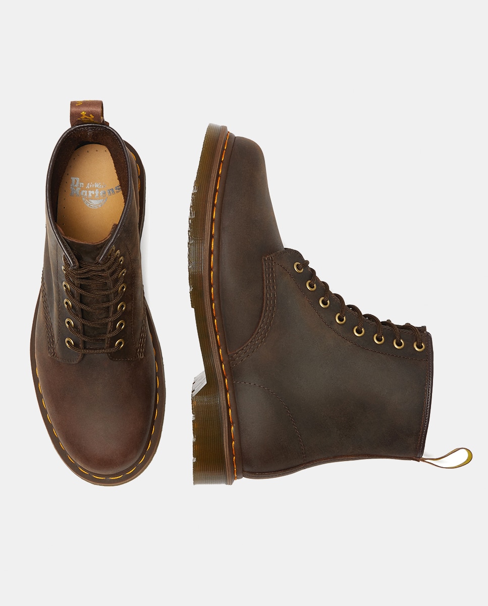 Botas 1460 em Pele Castanho-5