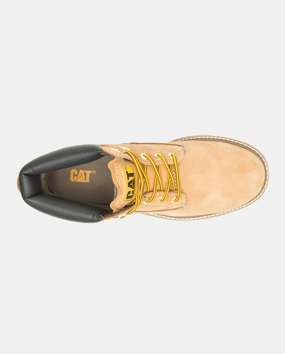 Botas Caterpillar de Adulto em Pele com Atacadores Amarelo Camel-4