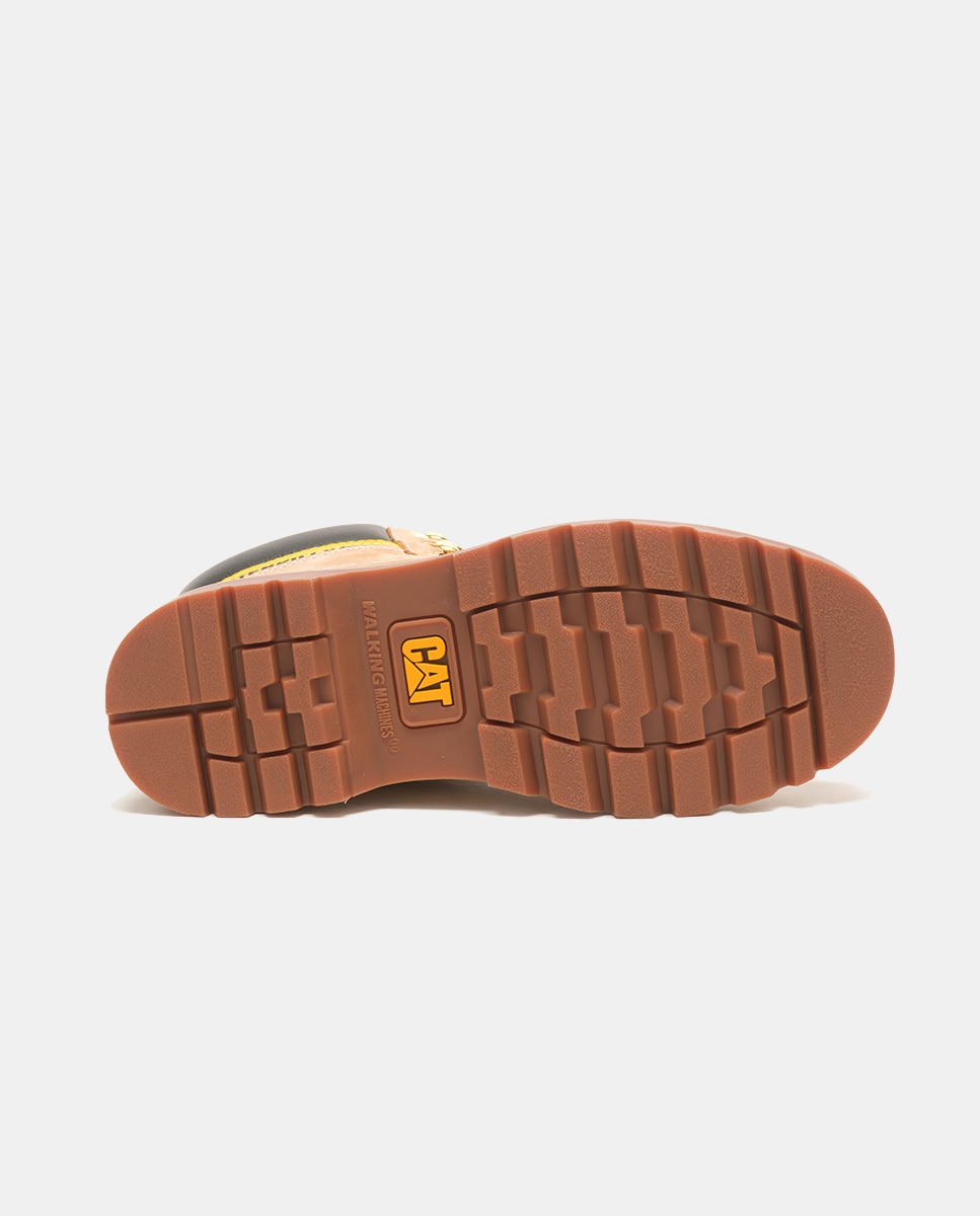 Botas Caterpillar de Adulto em Pele com Atacadores Amarelo Camel-5
