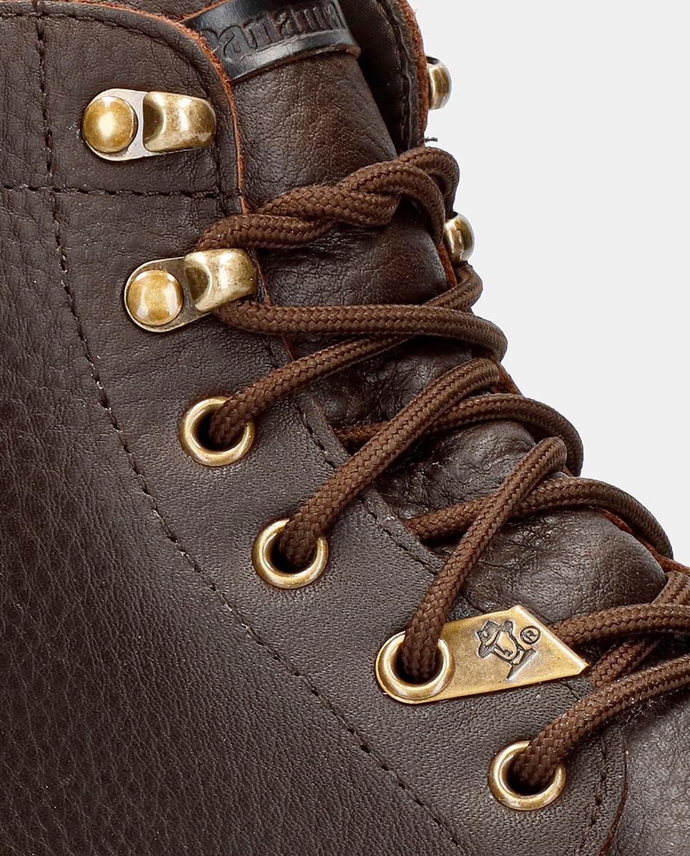 Imagen 7 de Botas de hombre en negro de piel Waterproof caña baja con forro Gore-Tex y logotipo lateral - Panama Jack - Marrón oscuro Marrón oscuro