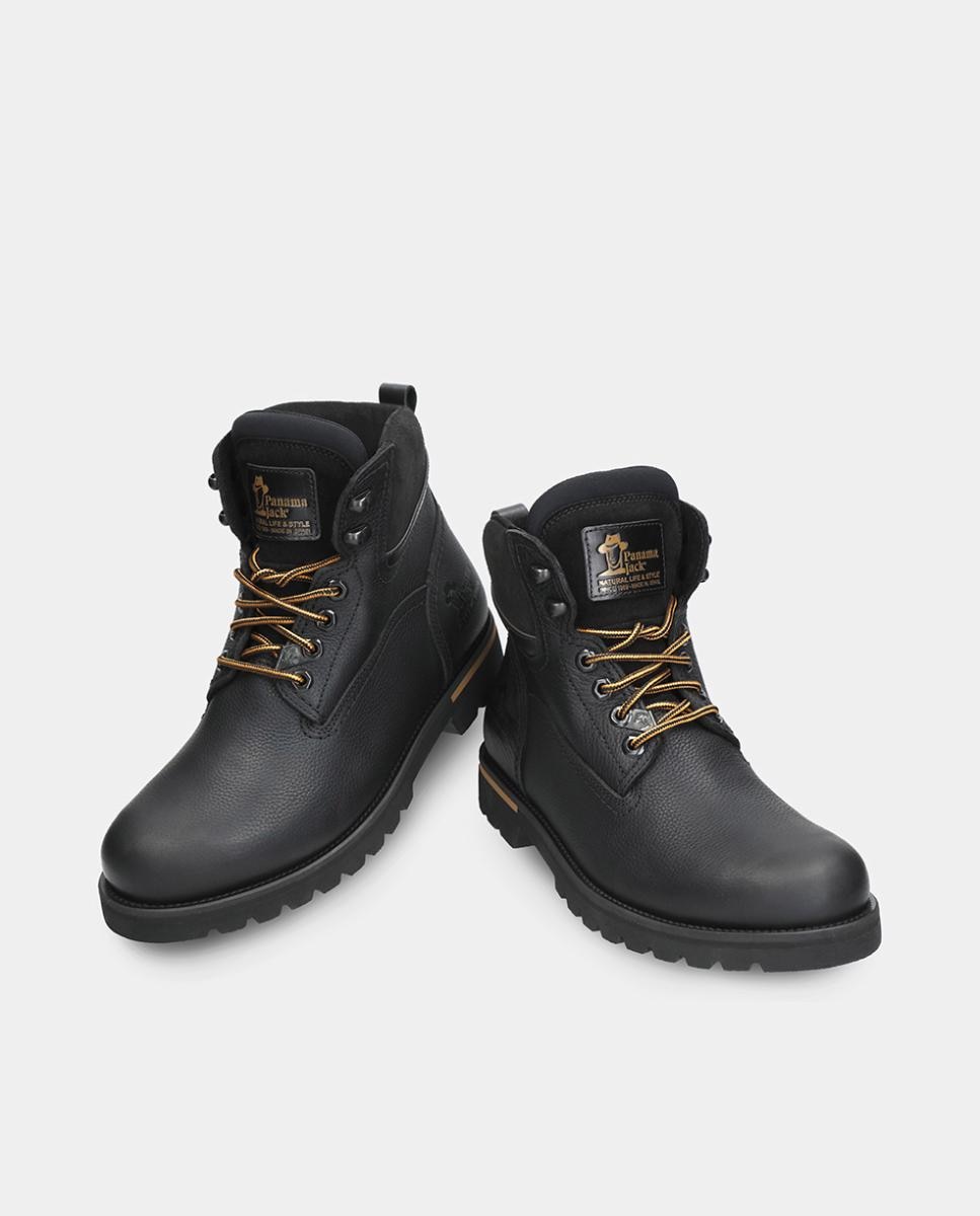 Botins em Pele com Forro de Goretex Preto-3
