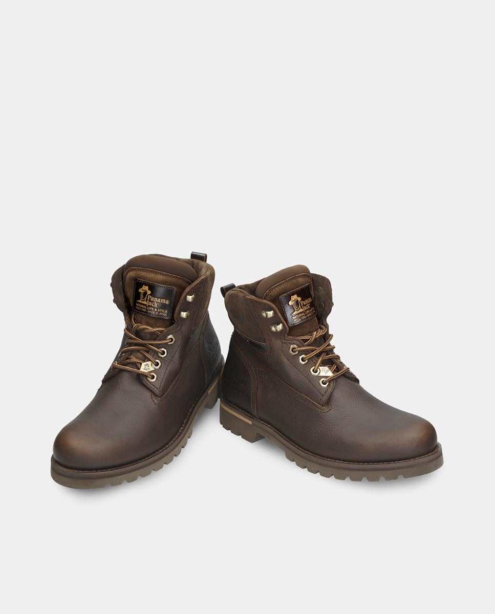 Botins em Pele com Forro de Goretex Castanho-escuro-2