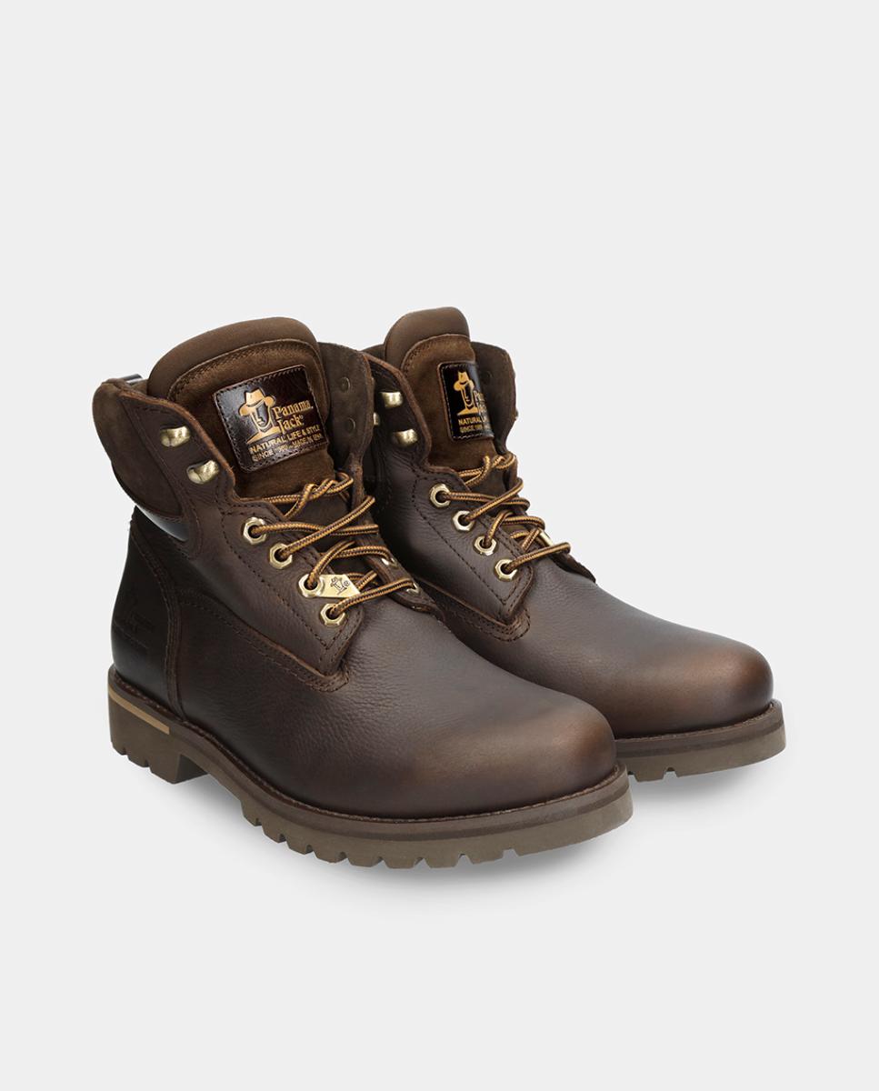 Botins em Pele com Forro de Goretex Castanho-escuro-4