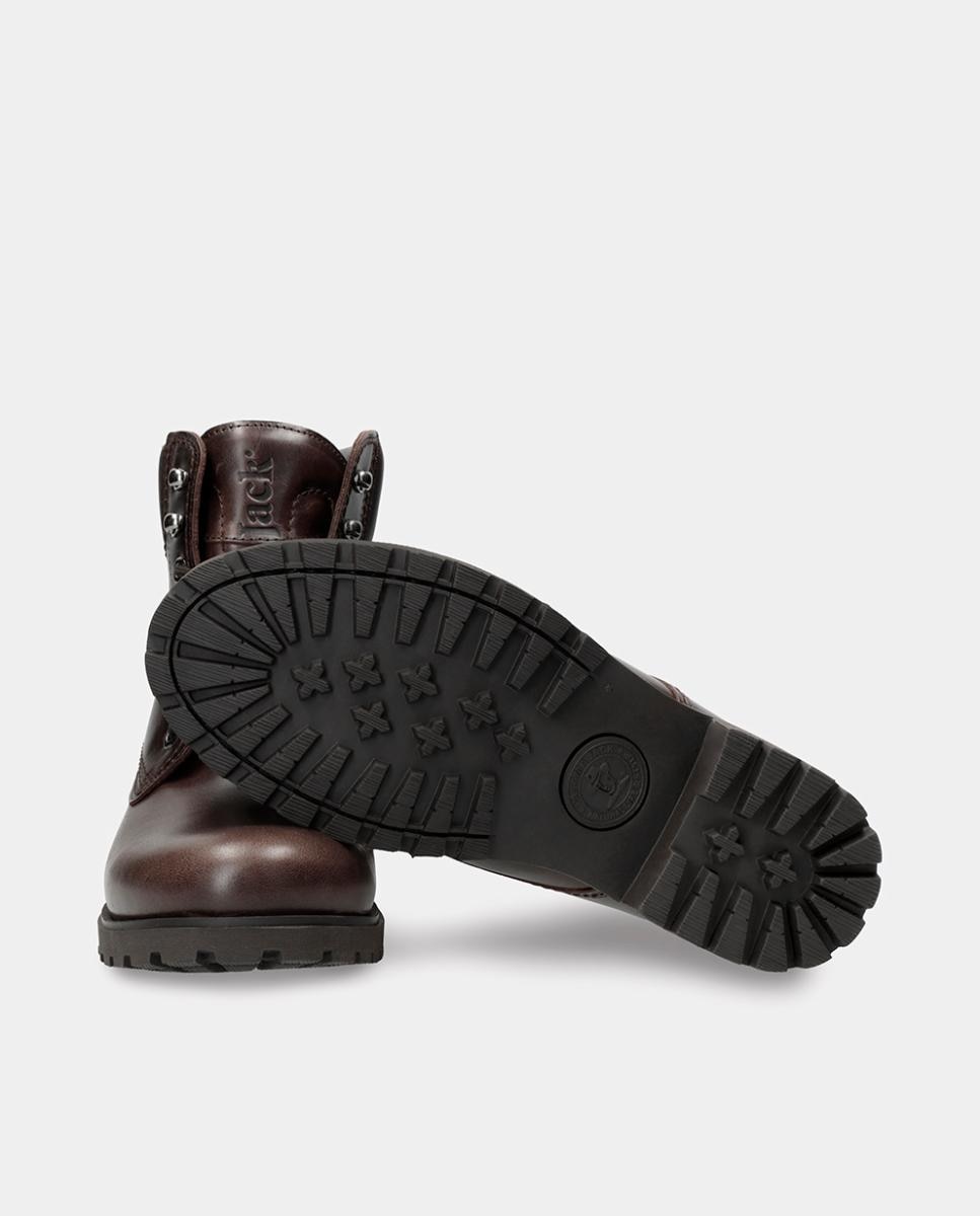 Botas em Pele com Forro de Pele Castanho-escuro-4