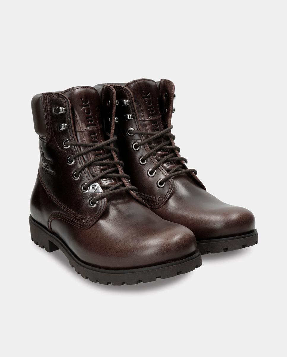 Botas em Pele com Forro de Pele Castanho-escuro-5