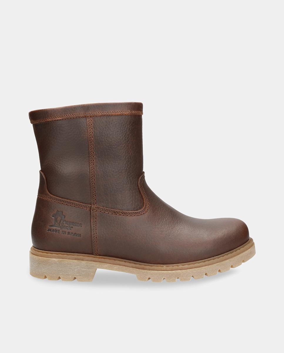 Imagen 0 de Botas de hombre en piel con forro de pelo sintético Cuero