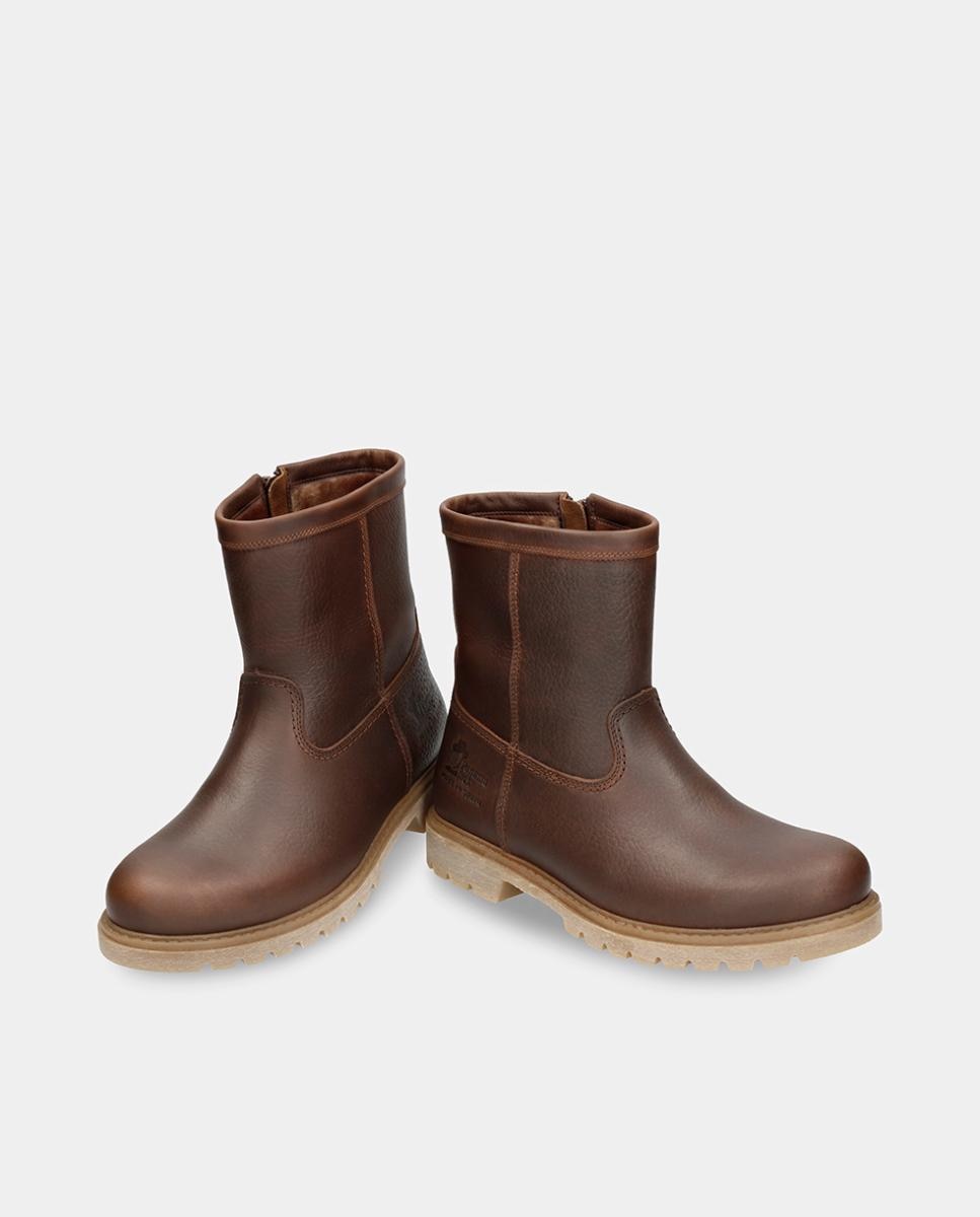 Botas em Pele com Forro de Pelo Sintético Couro-2