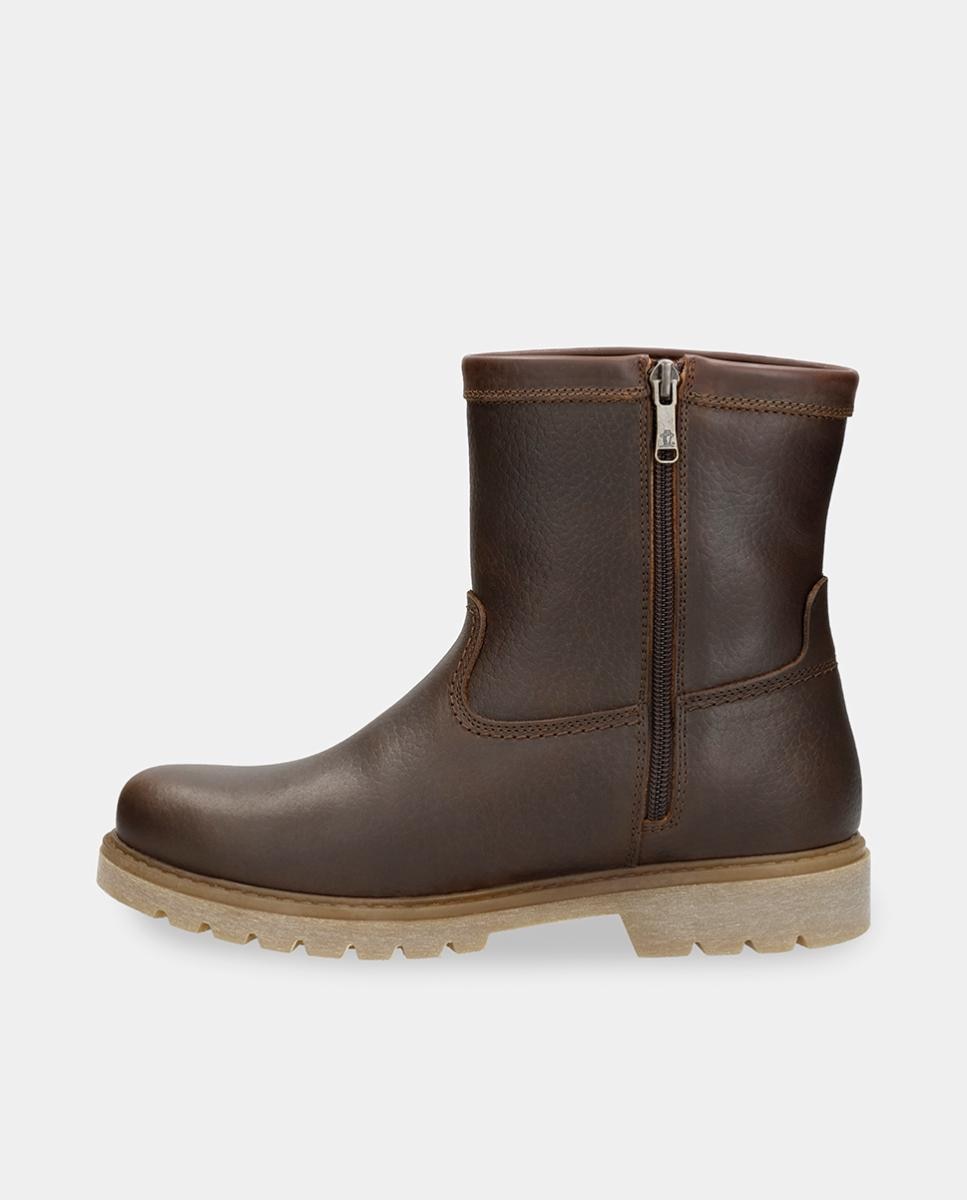 Botas em Pele com Forro de Pelo Sintético Couro-4
