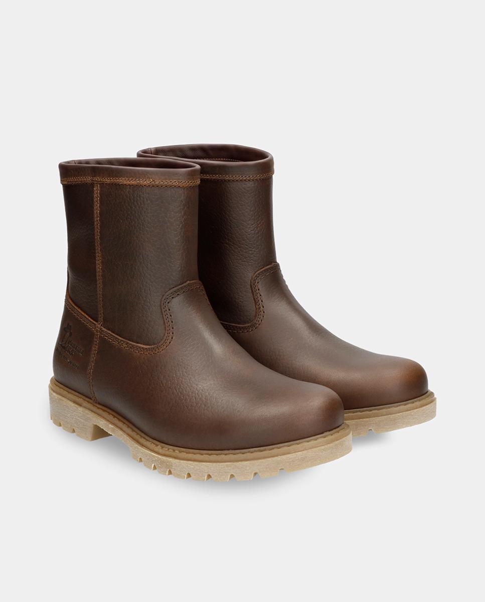 Botas em Pele com Forro de Pelo Sintético Couro-5