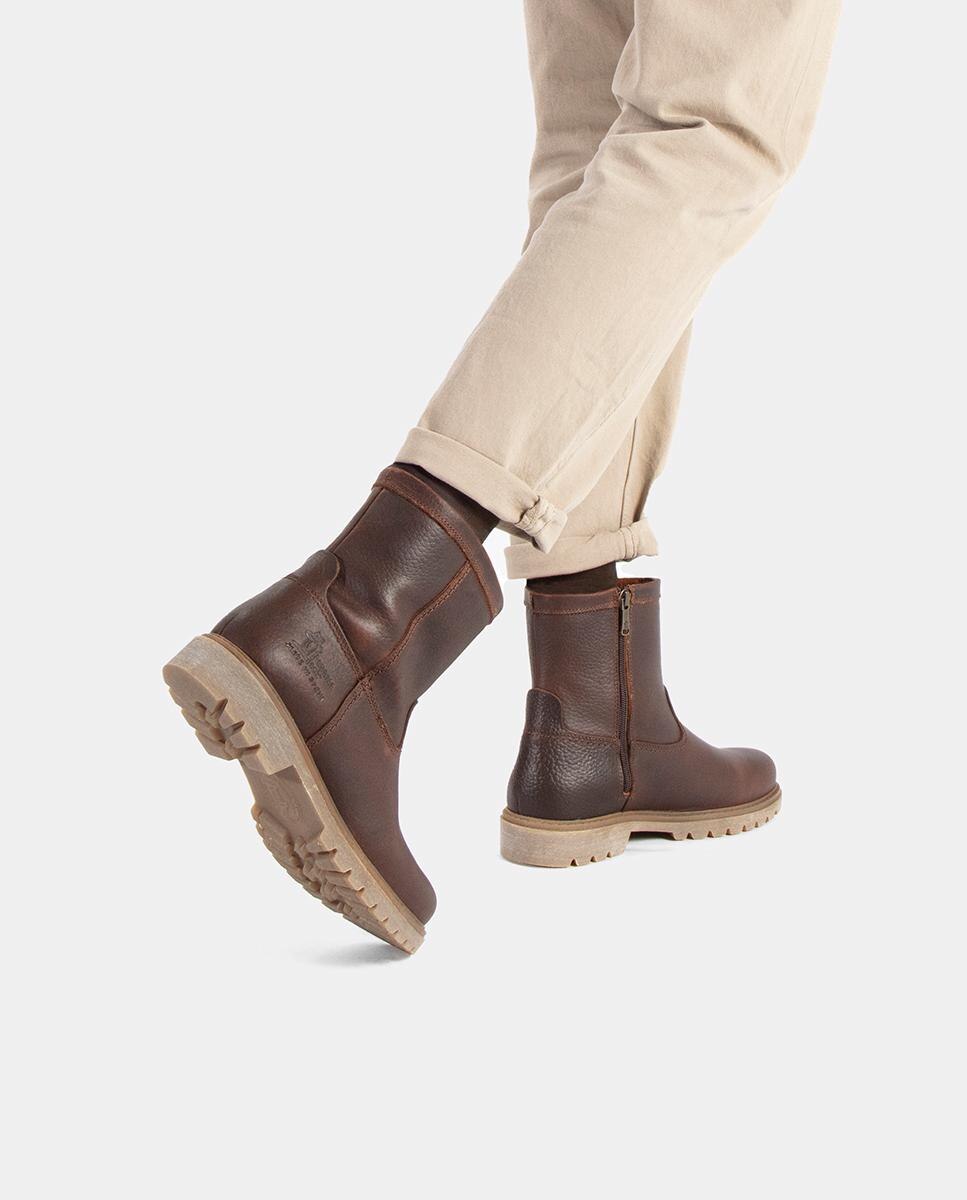 Botas em Pele com Forro de Pelo Sintético Couro-8