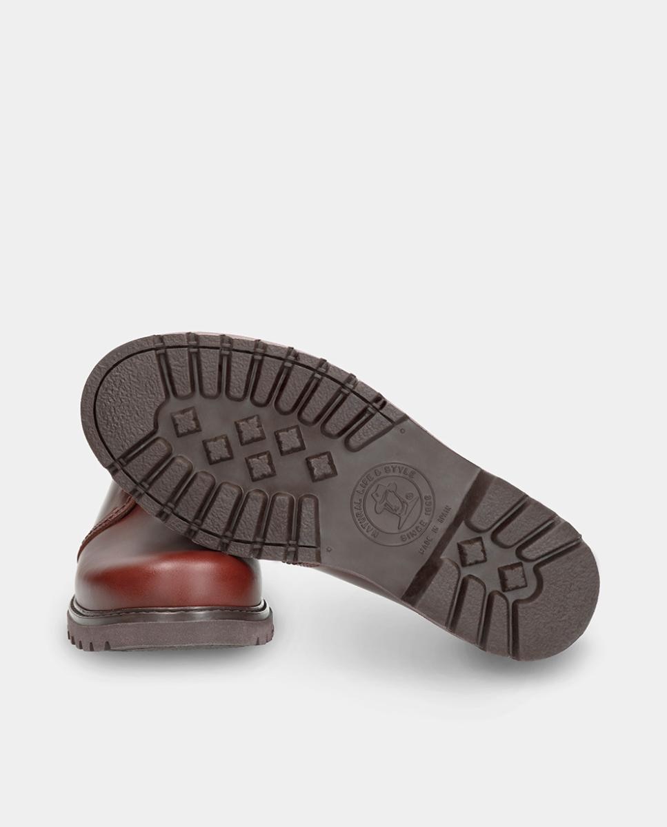 Botins em Pele com Forro de Pele Vermelho/Grená-4