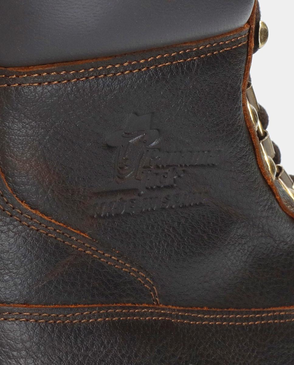 Botas em Pele com Forro de Pele Castanho-6
