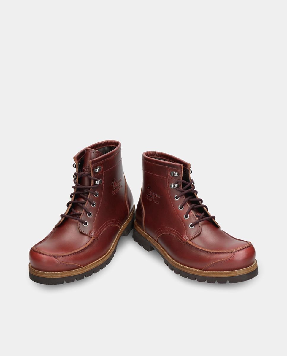 Botas em Pele com Forro de Pele Vermelho/Grená-3