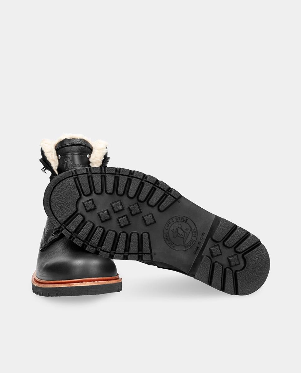 Botas em Pele com Forro de Algodão Preto-4