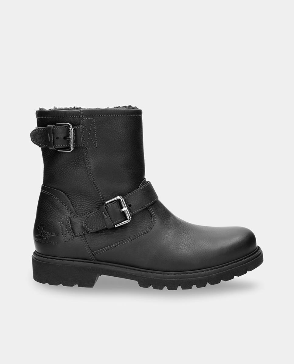 Imagem 0 de Botas em Pele com Forro de Pelo Sintético