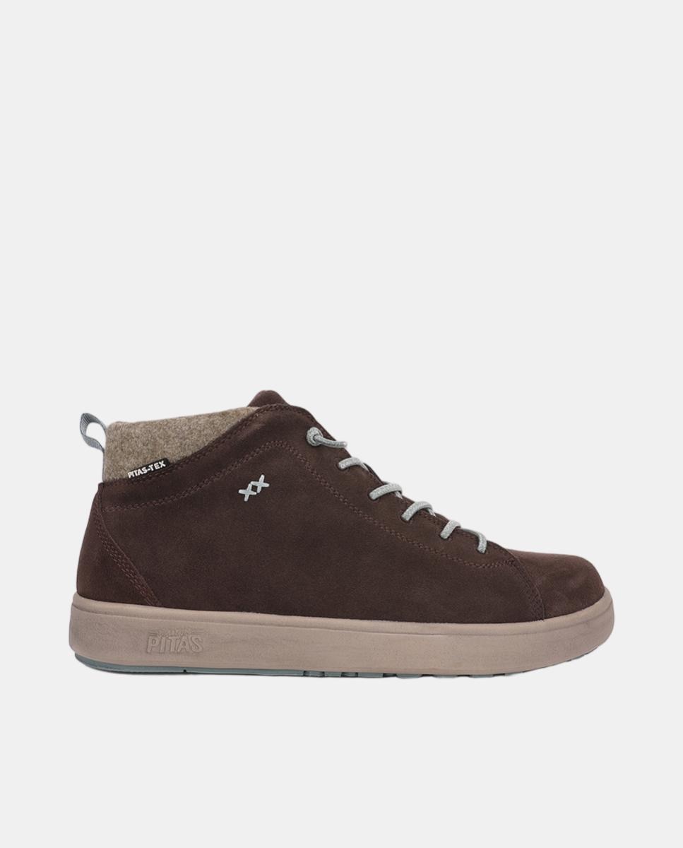 Imagen 0 de Zapato de hombre tipo botin caña baja piel easy-on Marrón chocolate