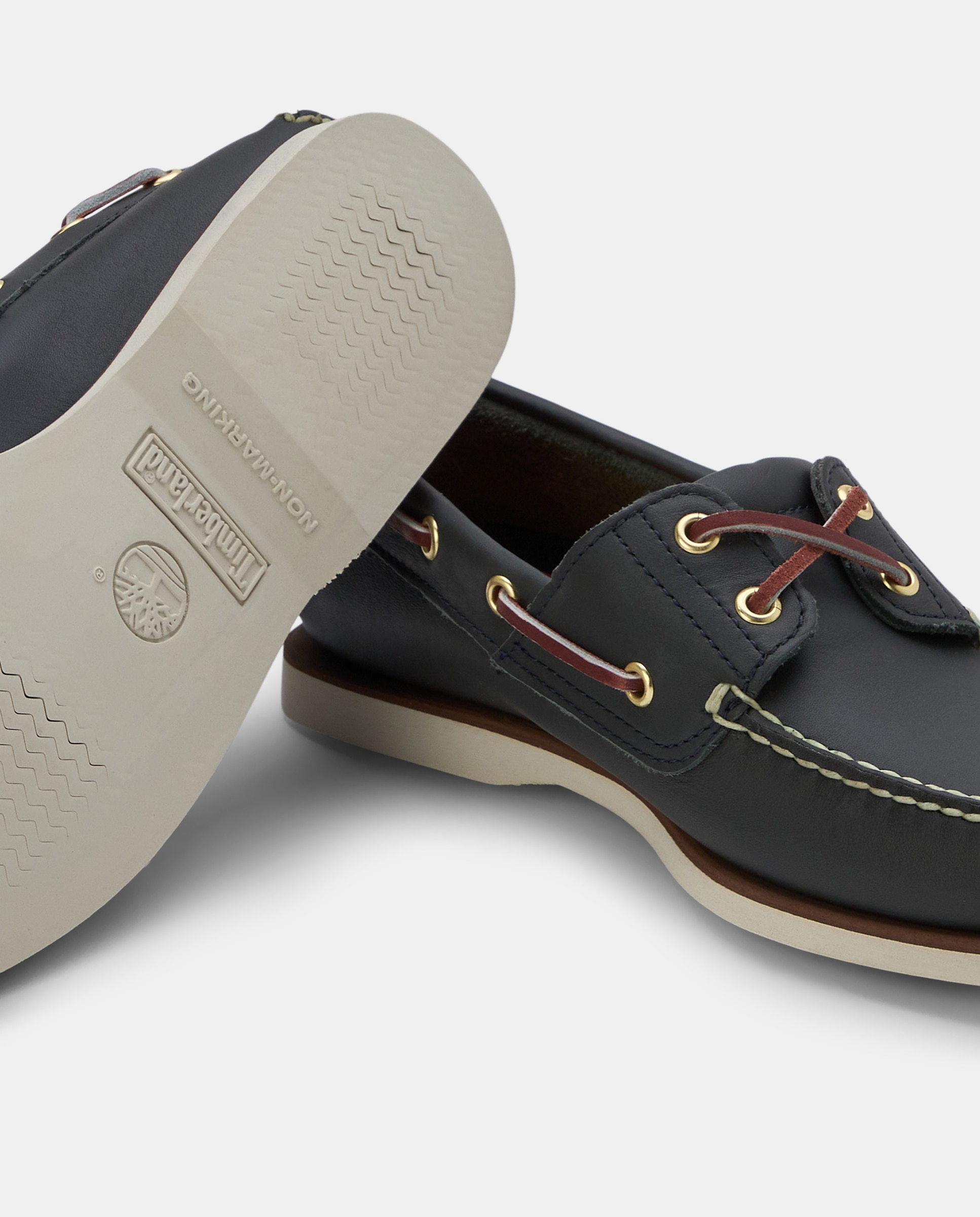 Náuticos em Pele Clássicos Azul-marinho-5