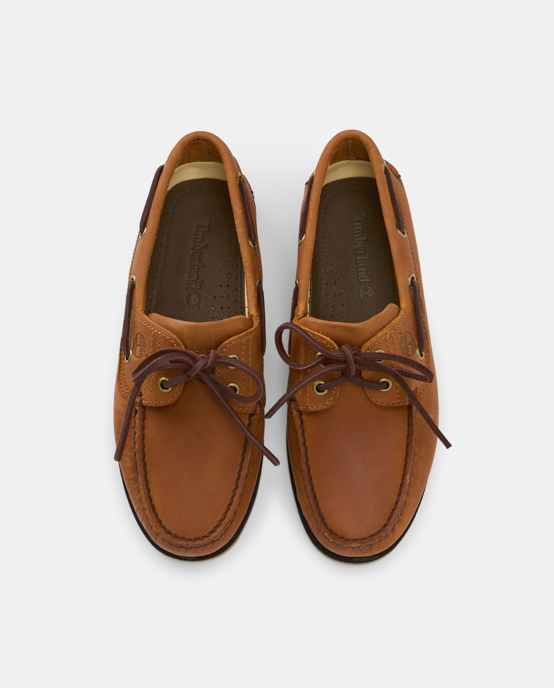 Náuticos em Pele Clássicos Bege-4