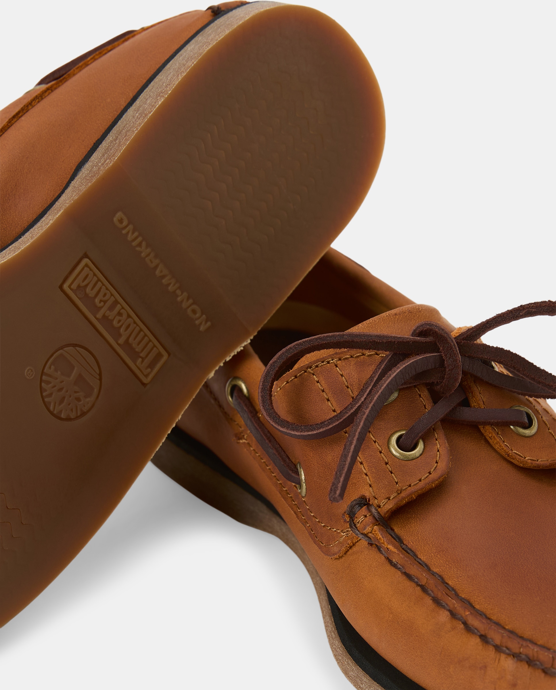 Náuticos em Pele Clássicos Bege-5