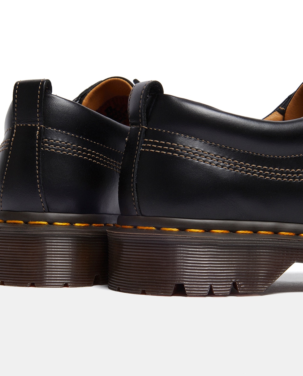 Sapatos Lowell Moc Toe em Pele Preto-6