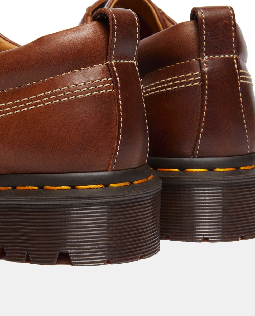 Sapatos Lowell Moc Toe em Pele Castanho caramelo-6