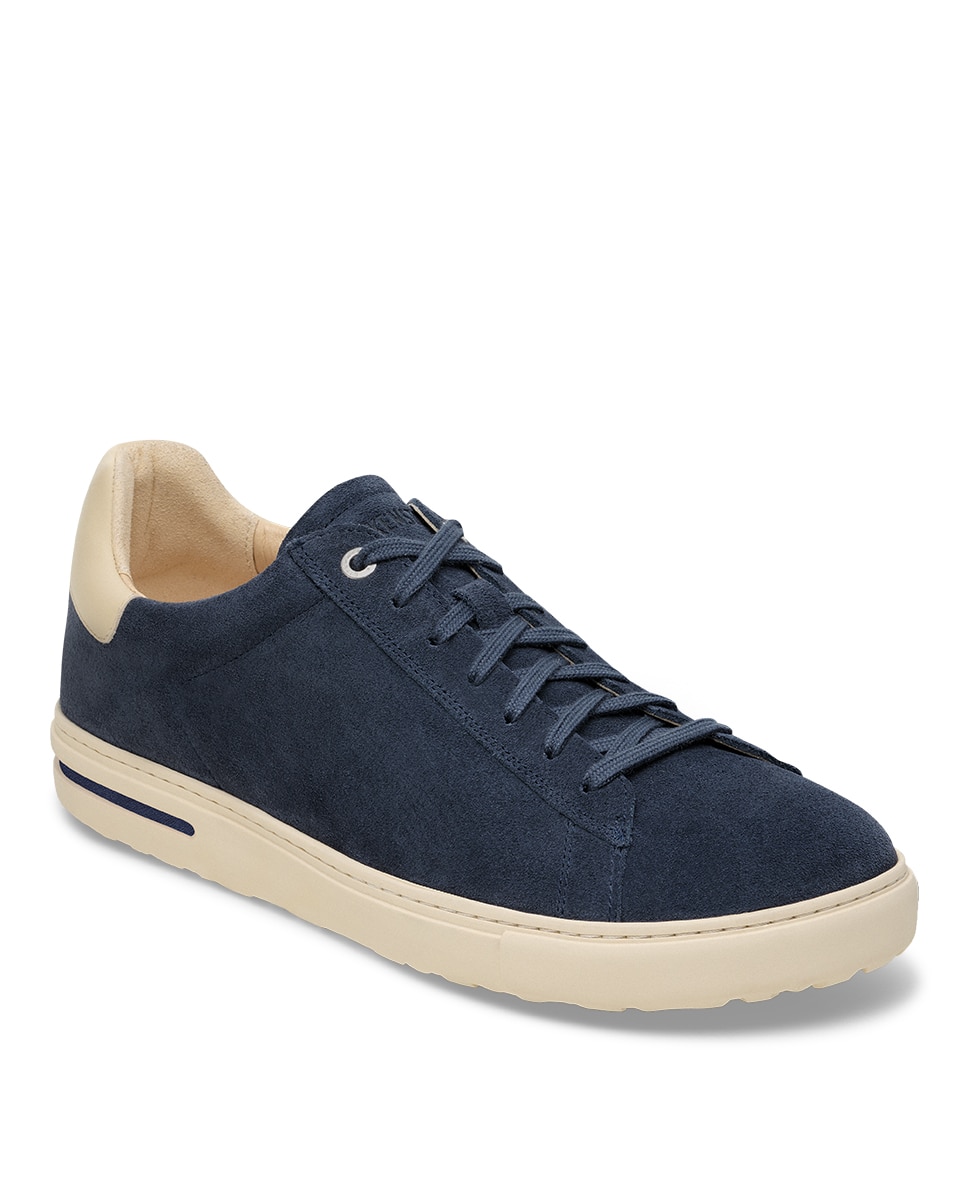 Sapatilhas Bend em Camurça com Detalhe em Pele Azul-marinho-2