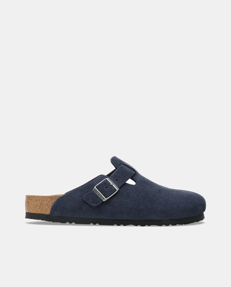 Mules Boston em Camurça Azul-marinho-1