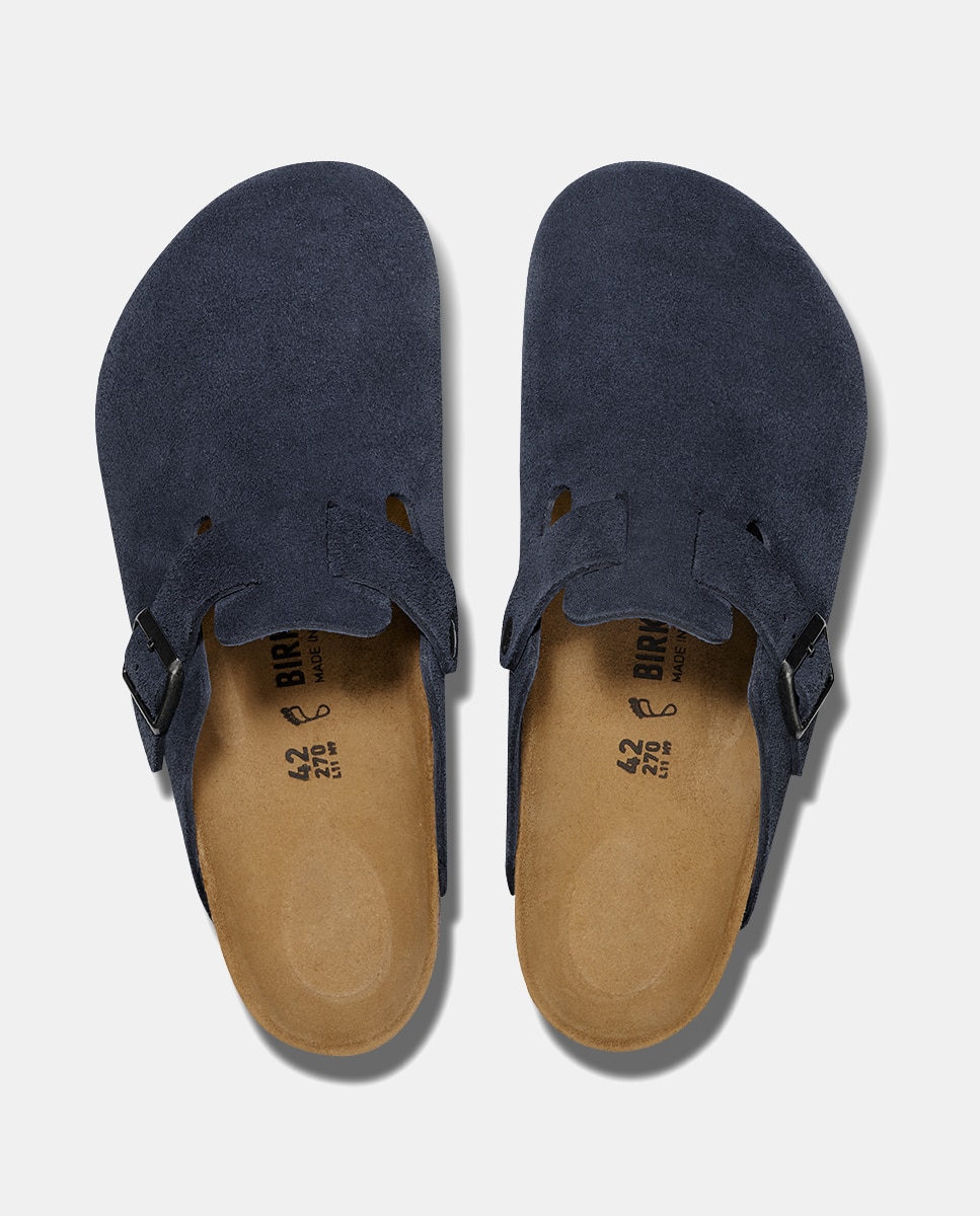 Mules Boston em Camurça Azul-marinho-3